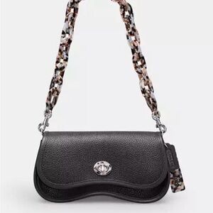 Coach Black wavy Dinky Bag